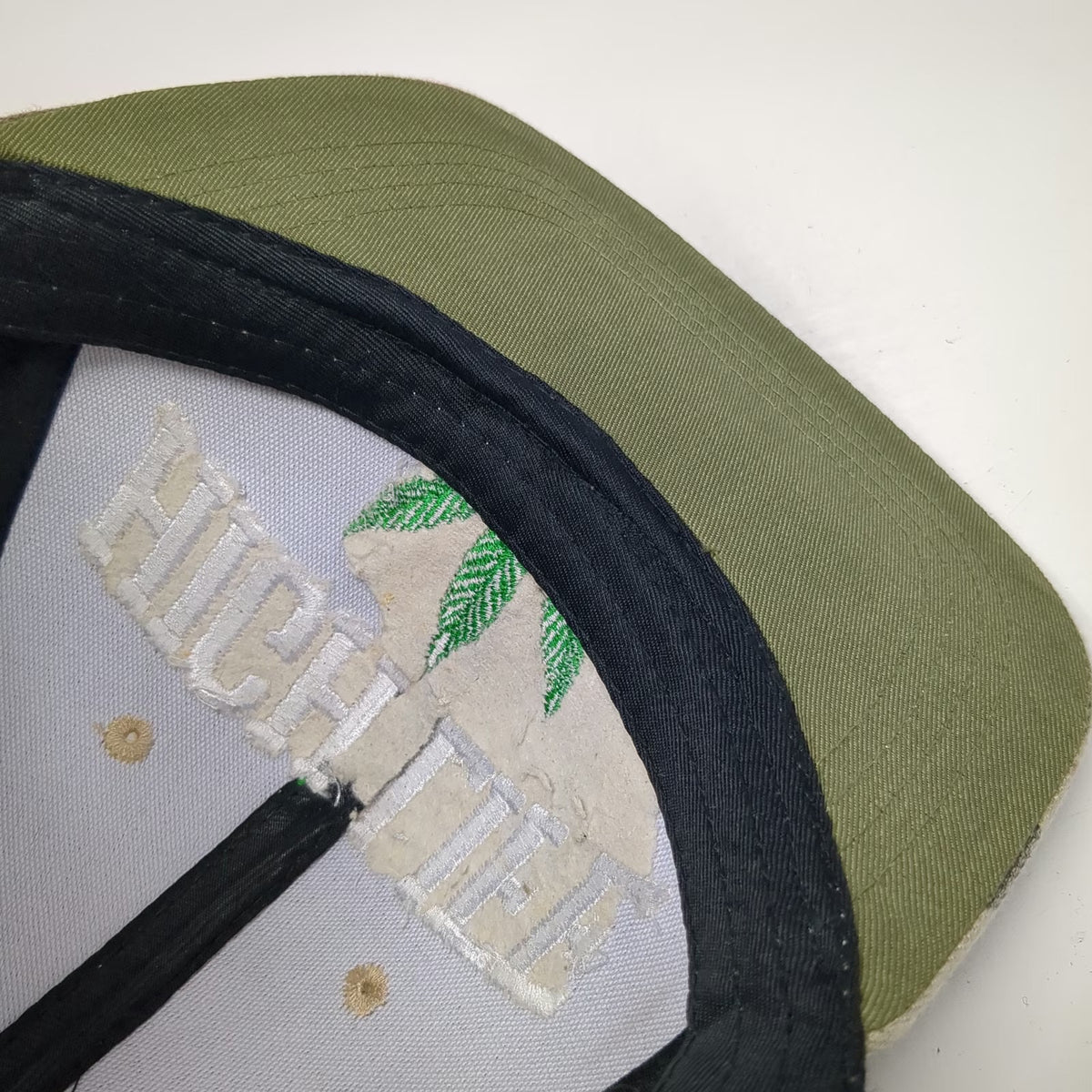 Snapback Black Green Camo Hat One Size High Life Marijuana Leaf 3D Embroidery