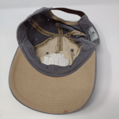 Boise Juice Co Slideback Hat Gray OSFM Embroidered Leather Strap