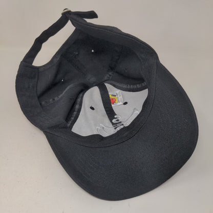 JMN Slideback Hat Black One Size Embroidered Adjustable 6 Panel