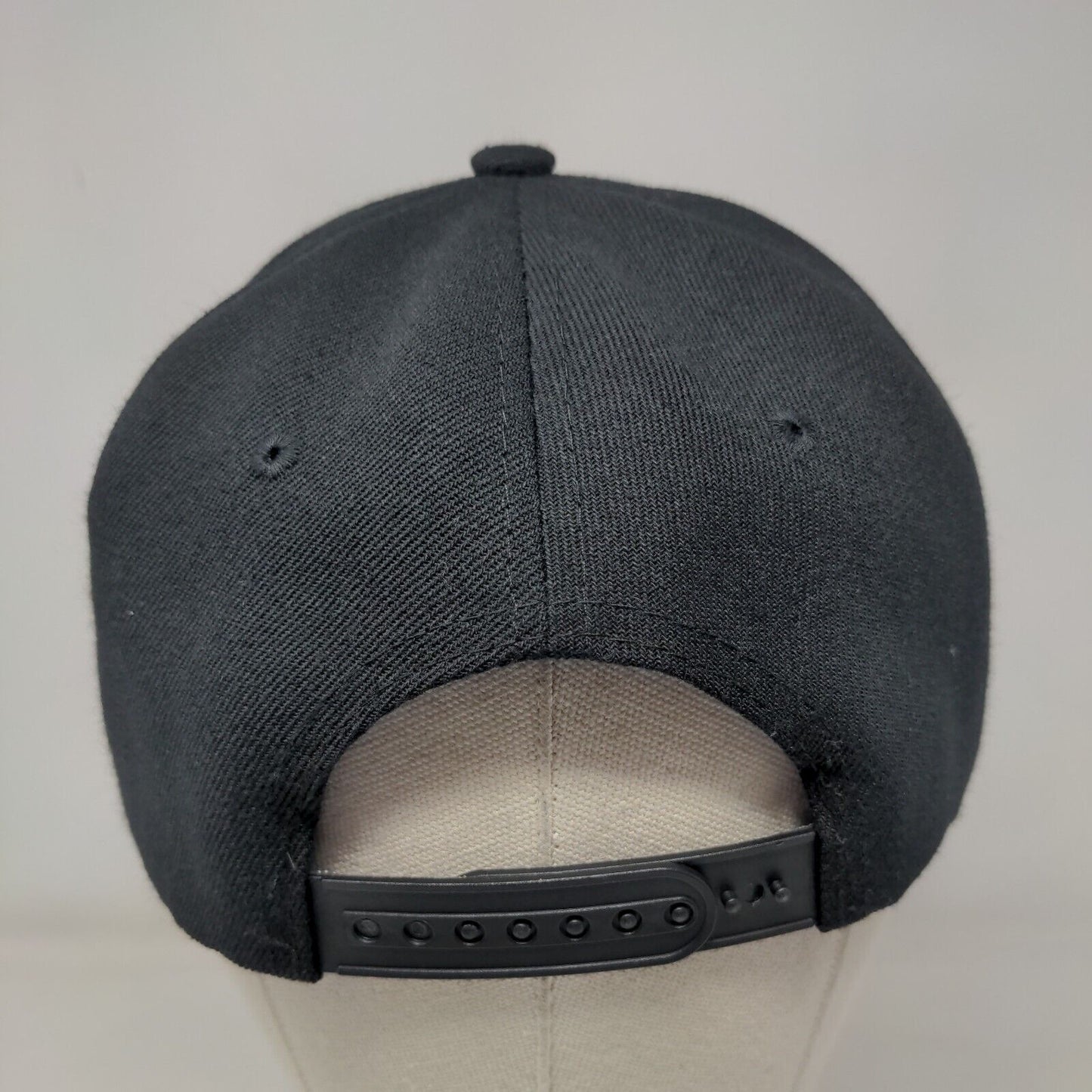 Halloween Smiley Face Snapback Hat Black One Size Adjustable Embroidered