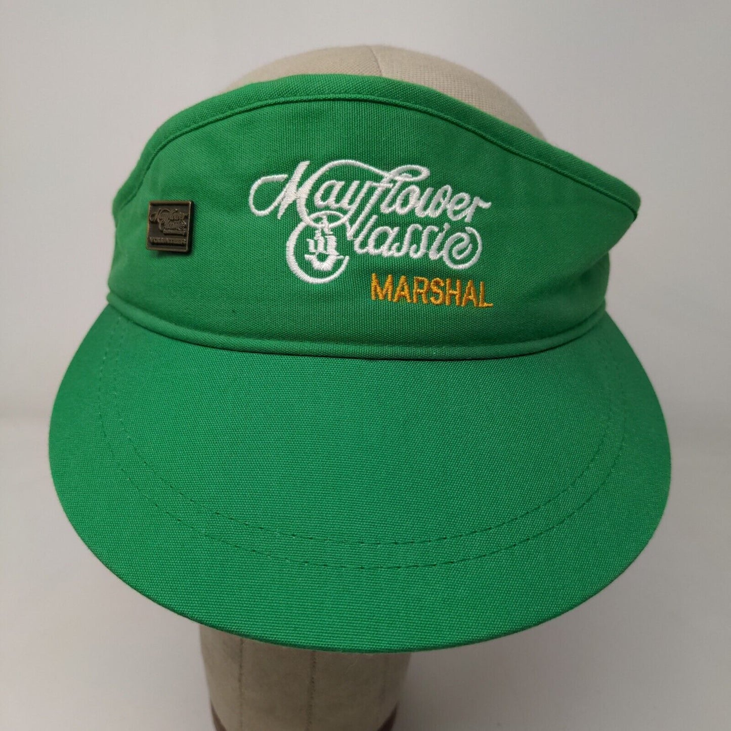 Mayflower Classic Men's Slideback Sun Visor Hat Cap Green Embroidered Logo