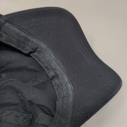 Unbranded Slideback Hat Black One Size Adjustable Vented Holes Blank Cotton
