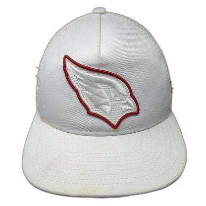 Arizona Cardinals NFL New Era Trucker Hat White One Size Snapback Mesh Logo Cap