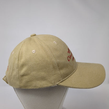 Chinook Winds Casino Resort Strapback Hat Tan One Size Adjustable