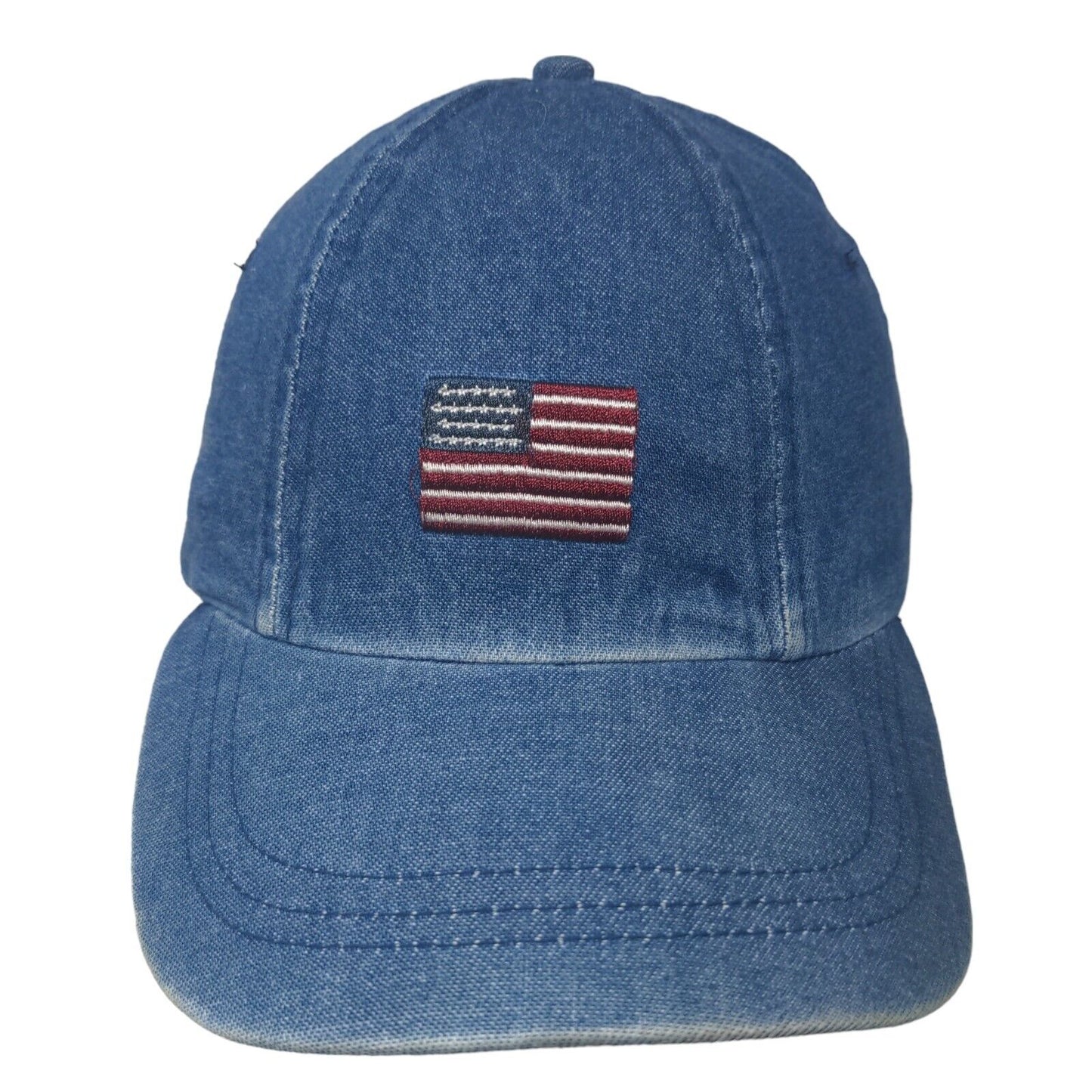 American Flag Slideback Hat Blue One Size Embroidered Adjustable Arlin