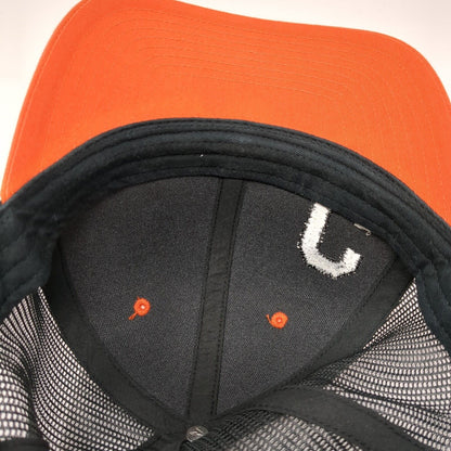 Letter C Snapback Mesh Back Trucker Hat Orange One Size Embroidered
