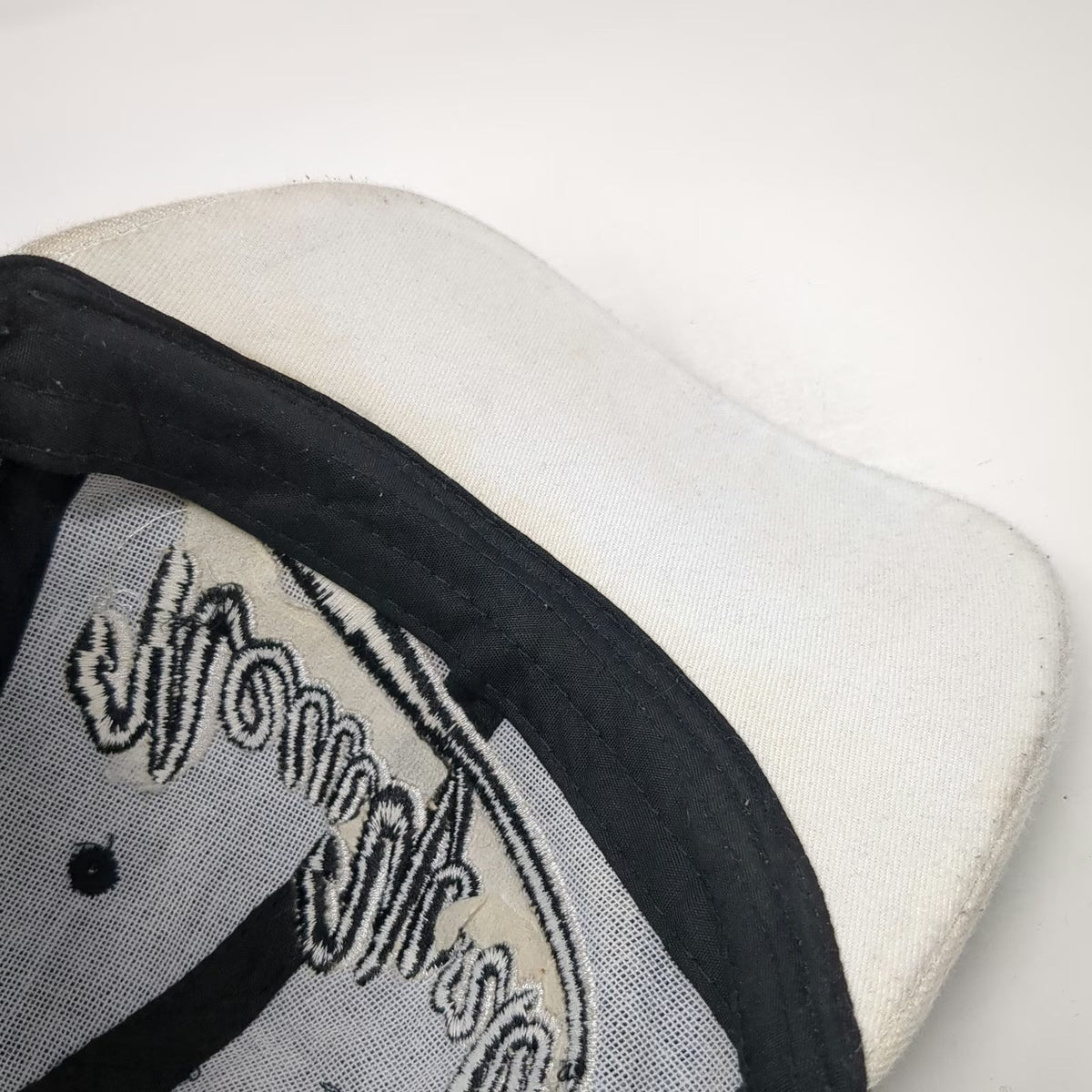 Black Baseball Cap One Size Embroidered New York City Contrast Brim Script Hat