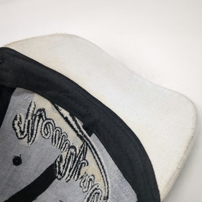 Black Baseball Cap One Size Embroidered New York City Contrast Brim Script Hat