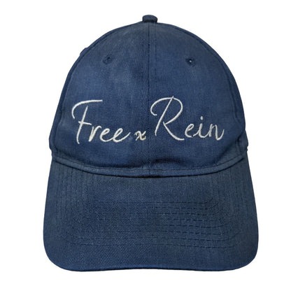 Free x Rein Strapback Hat Blue One Size Embroidered Port Authority