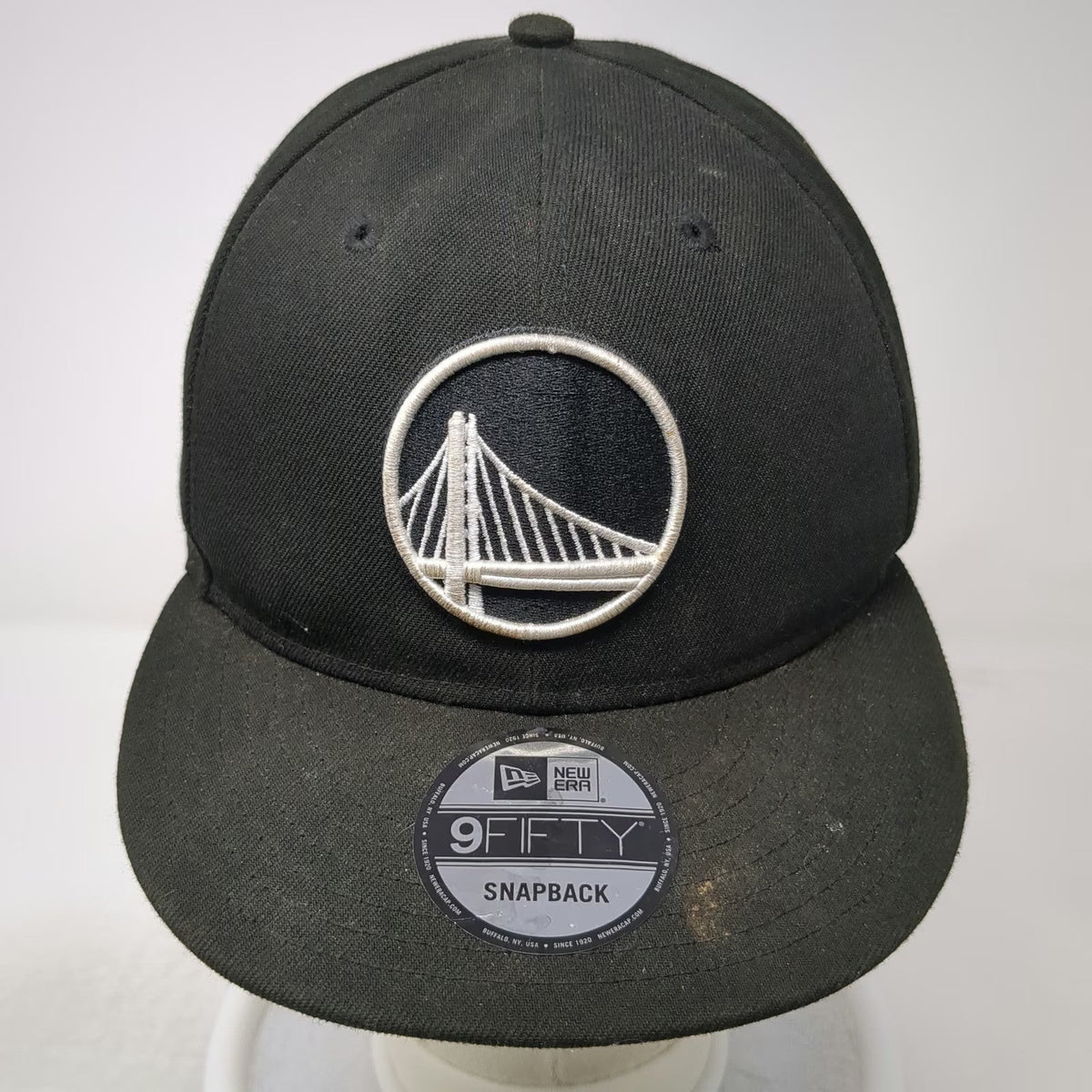 Golden State Warriors NBA New Era Snapback Black One Size 9FIFTY Flat Brim Hat