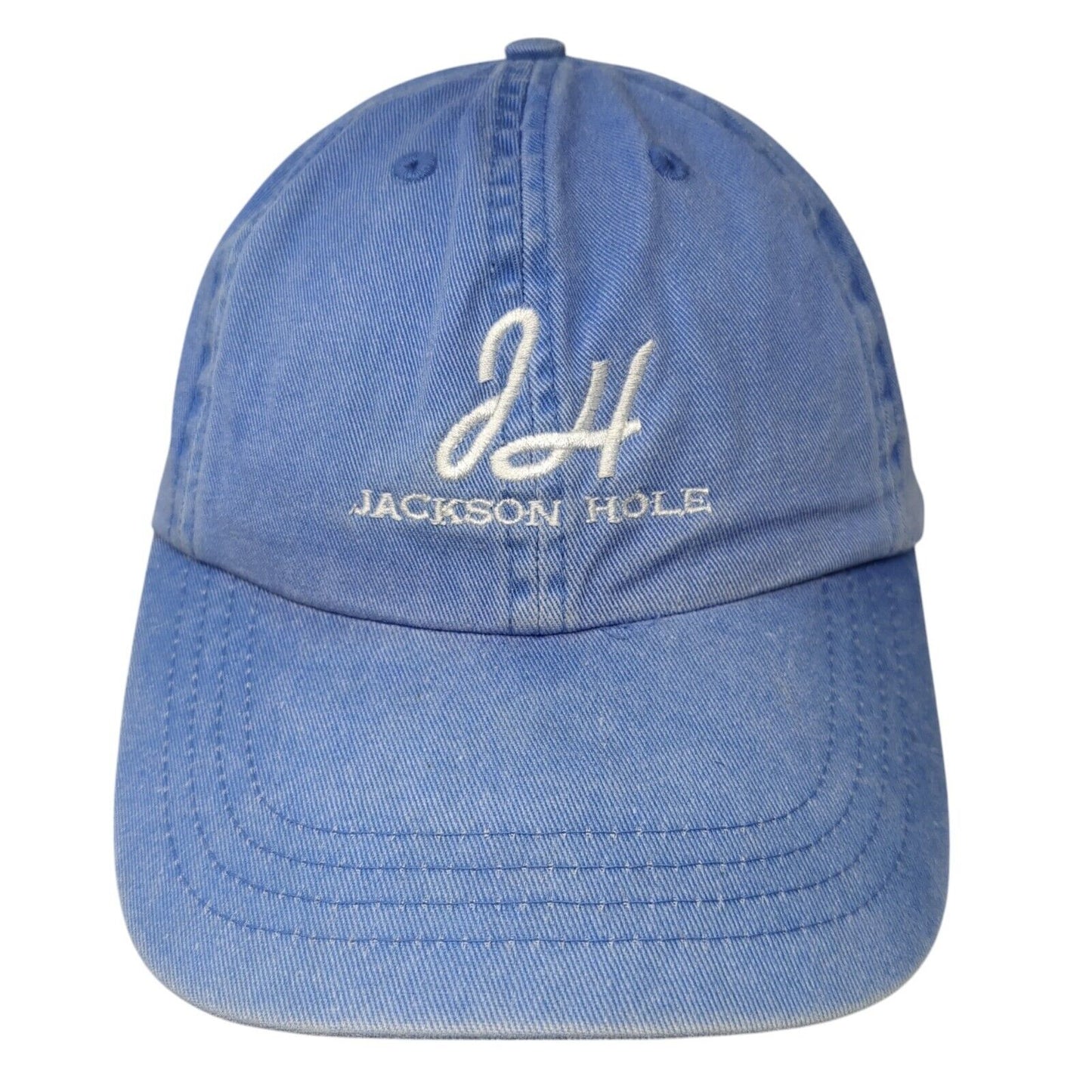 Jackson Hole Strapback Hat Blue One Size Adjustable Embroidered Ouray