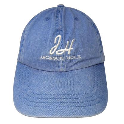Jackson Hole Strapback Hat Blue One Size Adjustable Embroidered Ouray