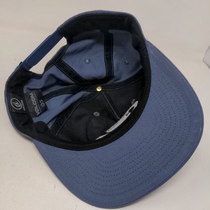 Volcom Made Stone Snapback Hat Blue One Size Adjustable Embroidered 6 Panel