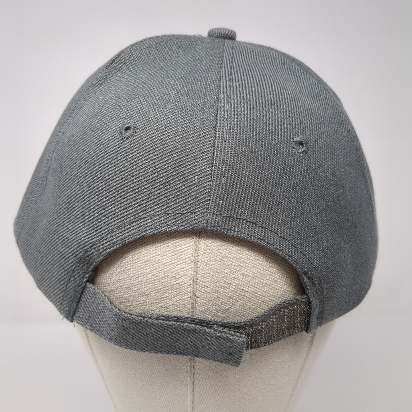 NY New York Strapback Hat Gray One Size Adjustable Embroidered 6 Panel