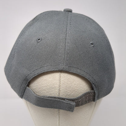NY New York Strapback Hat Gray One Size Adjustable Embroidered 6 Panel