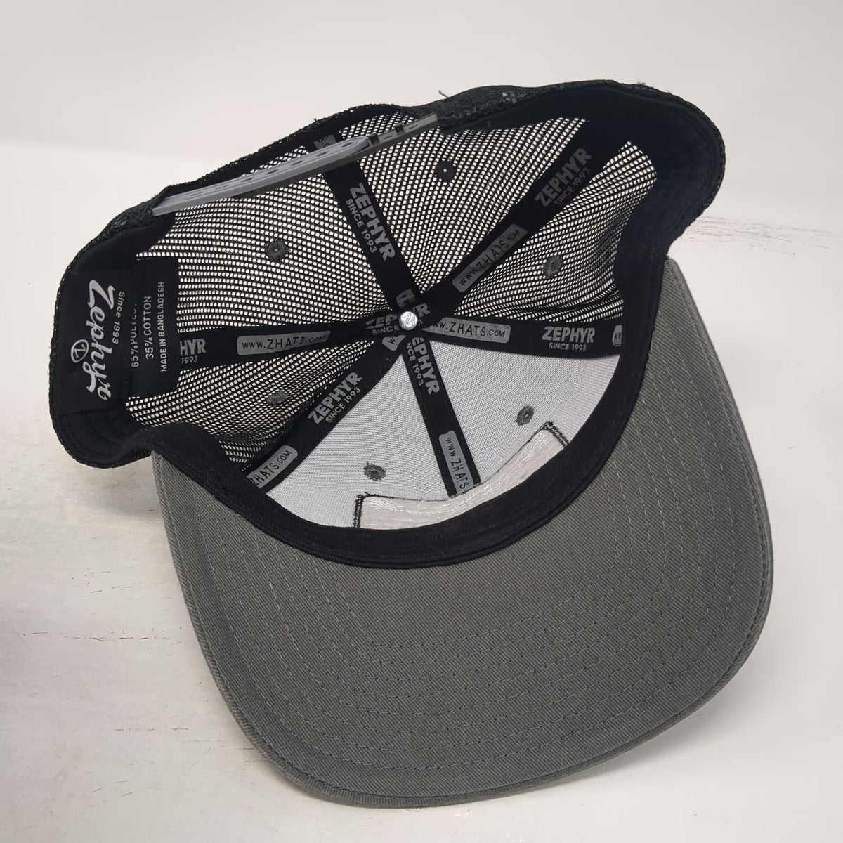 Zephyr Trucker Hat Gray One Size Mount Rainier National Park Patch Mesh Snapback