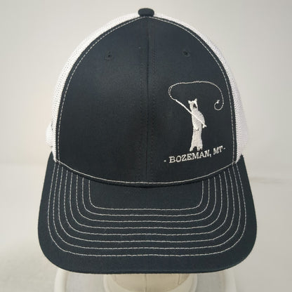 Richardson Trucker Hat Black One Size Bozeman MT Fly Fishing Bear Wild Joes Spot