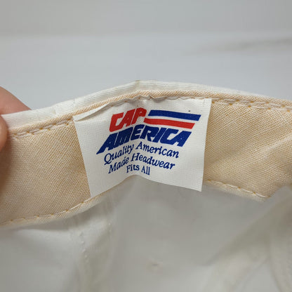 Cap America 5 Panel White One Size 3M Logo Green Underbrim Snapback Hat USA