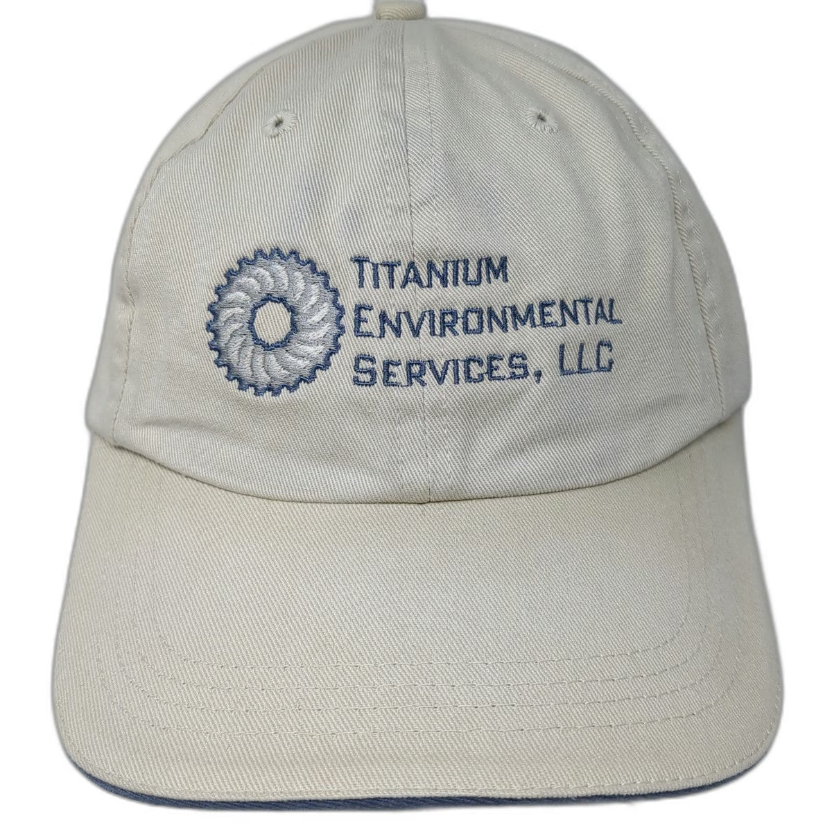 Hit Wear Baseball Cap Beige Blue One Size Titanium Environmental Services Hat
