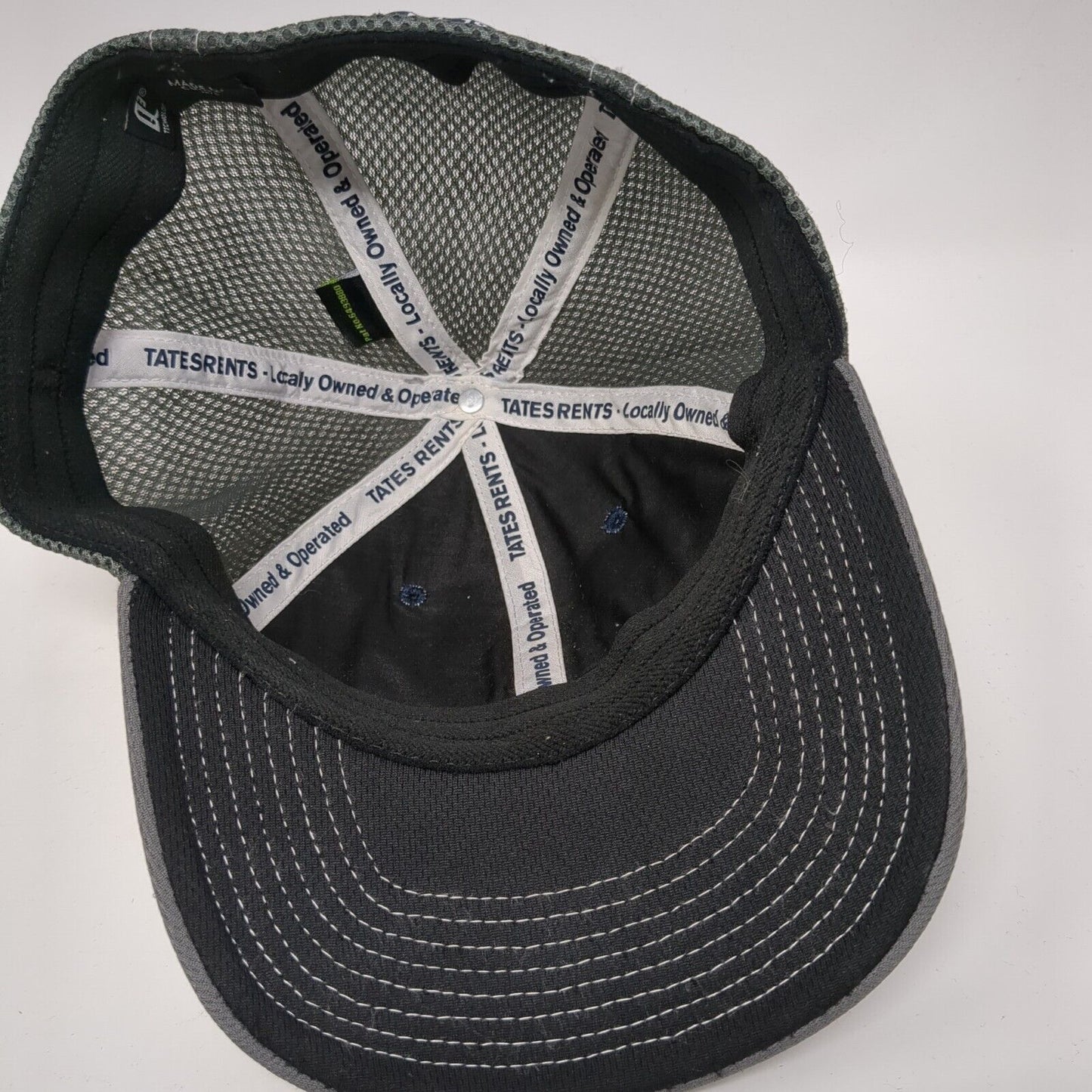 Tates Rent Fitted Trucker Hat Multicolor M/L Embroidered Mesh Back 6 Panel Q3