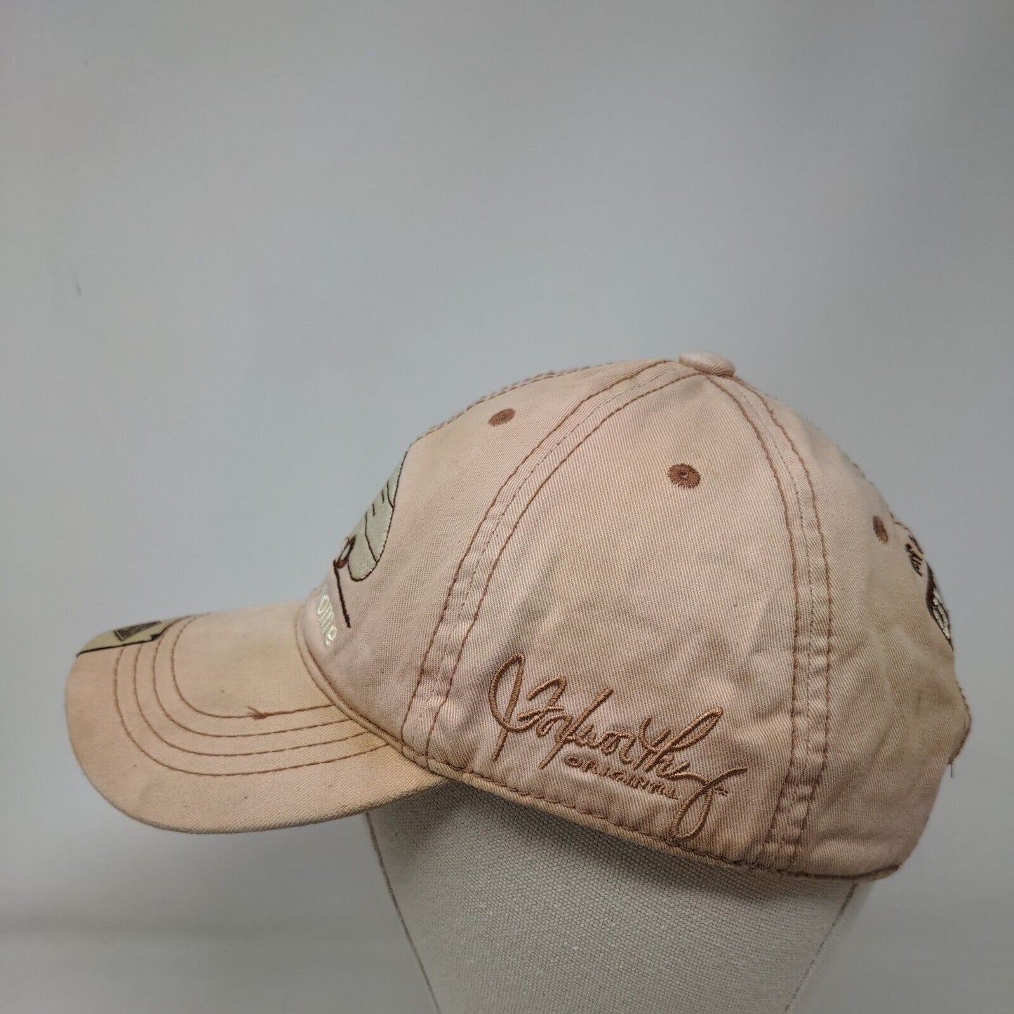 Vacation Home Vintage Foxworthy Slideback Hat Pink OS Adjustable Embroidered