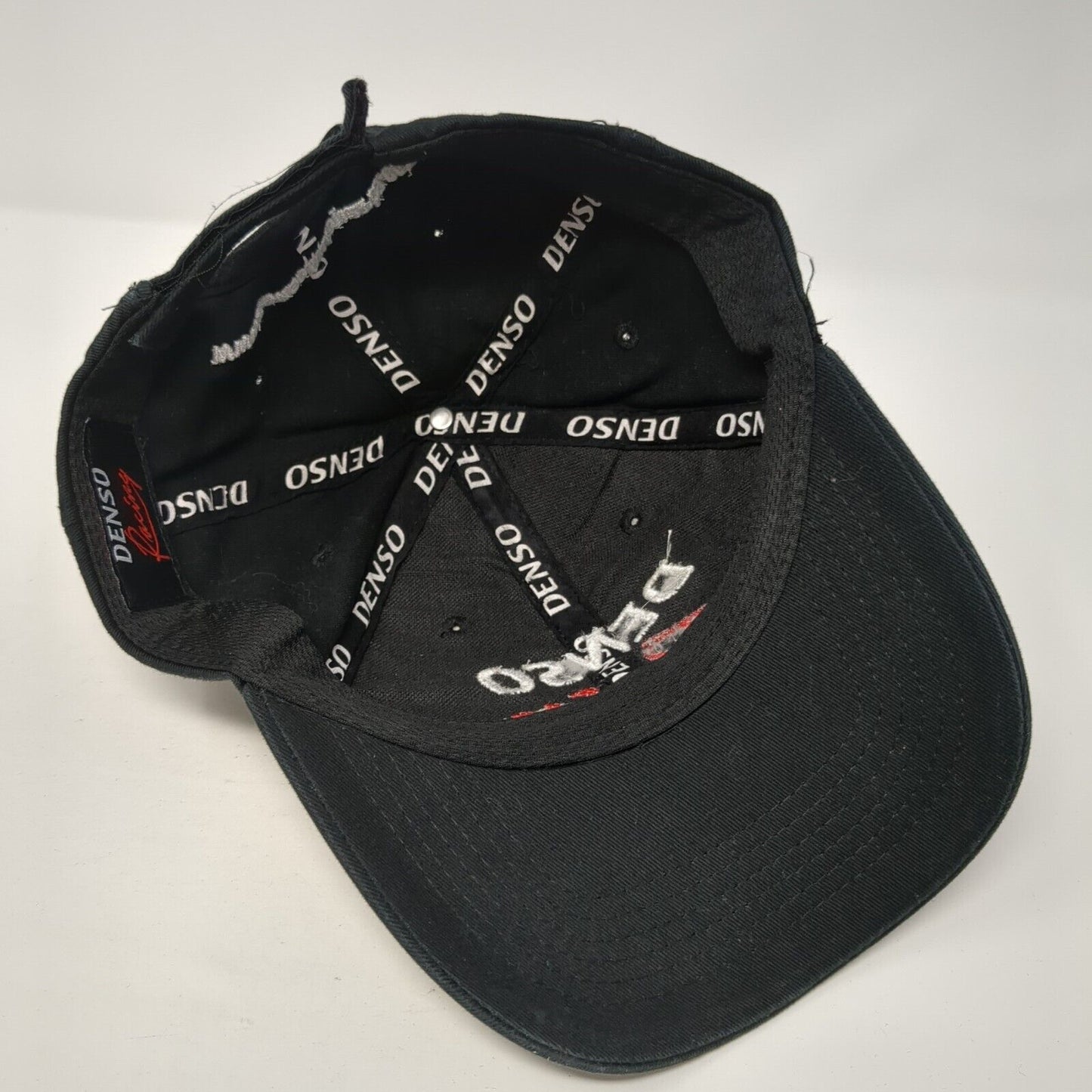 Denso Racing Auto Parts Strapback Hat Black OS Adjustable Embroidered Cotton