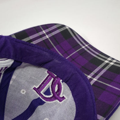 City Hunter Baseball Cap Purple One Size Plaid Interlocking DC Washington DC Hat