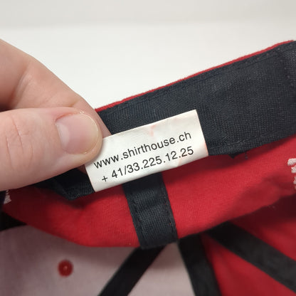 Shirthouse Slideback Hat Red One Size Adjustable Embroidered 6 Panel