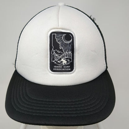 District Trucker Hat Black One Size Idaho Surf Association Surfing Patch Foam