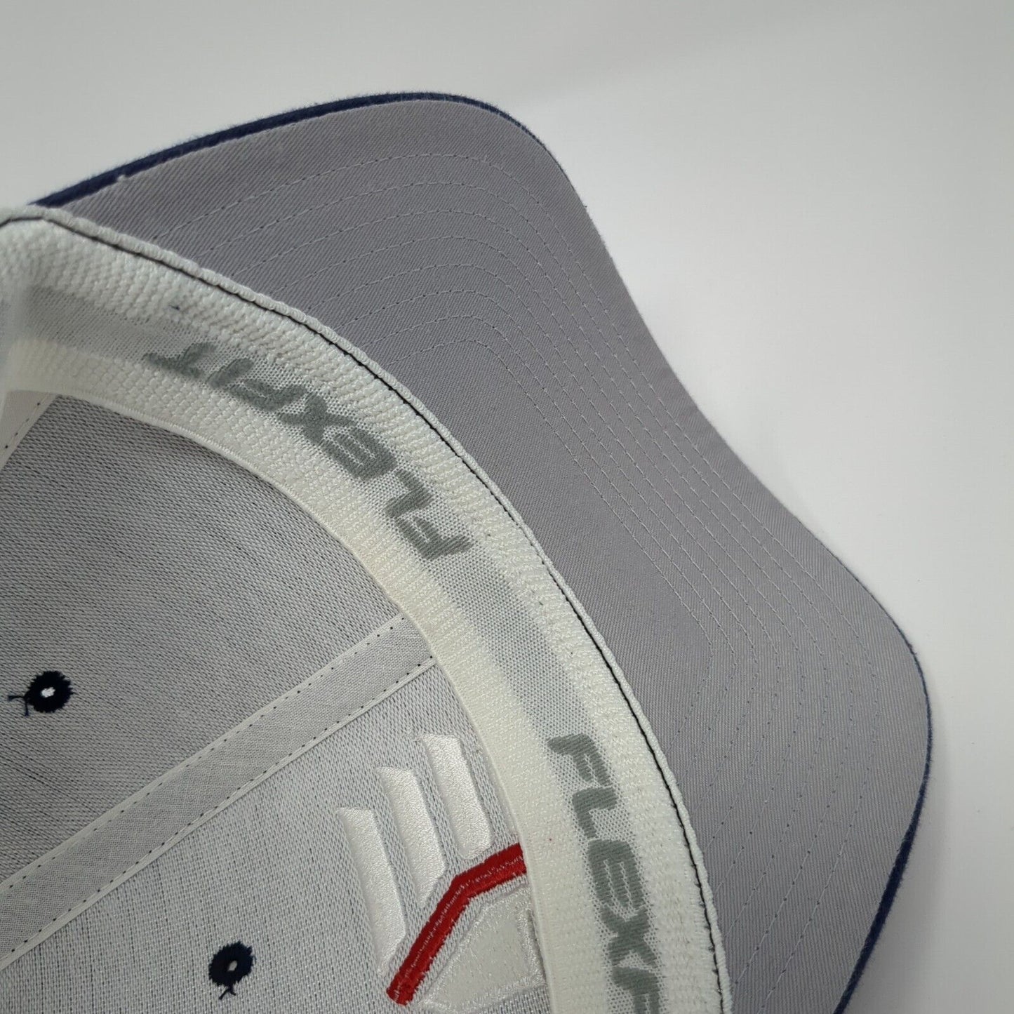 Roll Tribe Fitted Mesh Back Trucker Hat Blue S/M Embroidered Flexfit