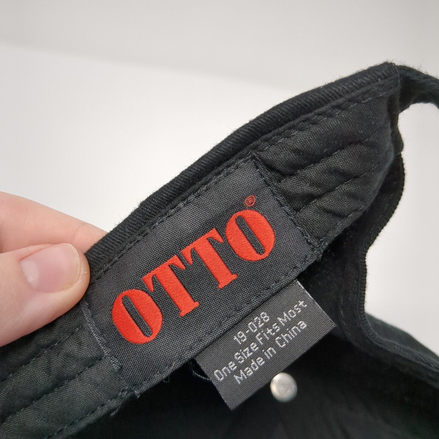 US Ecology Slideback Hat Black One Size Adjustable Embroidered 6 Panel Otto