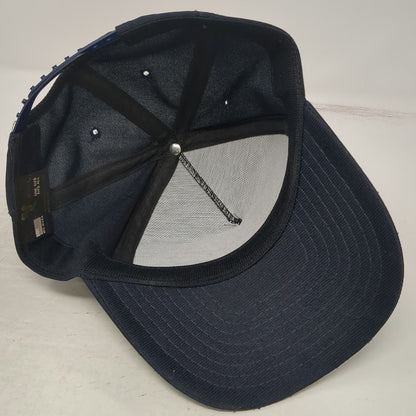 Eagle Crest 5 Panel Blue One Size Hat U.S. Navy Veteran Snapback Made in USA