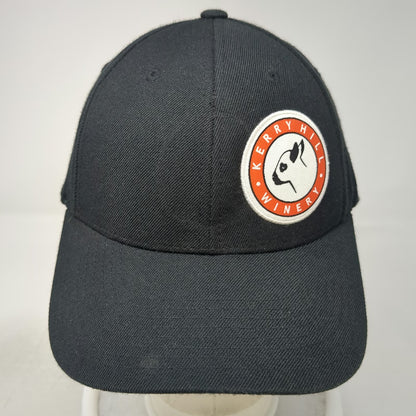 Yupoong Snapback Hat Black One Size Kerry Hill Winery Logo Patch Wool Blend