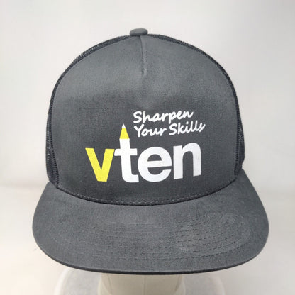 Sharpen Your Skills VTEN Snapback Trucker Hat Gray One Size Mesh Back