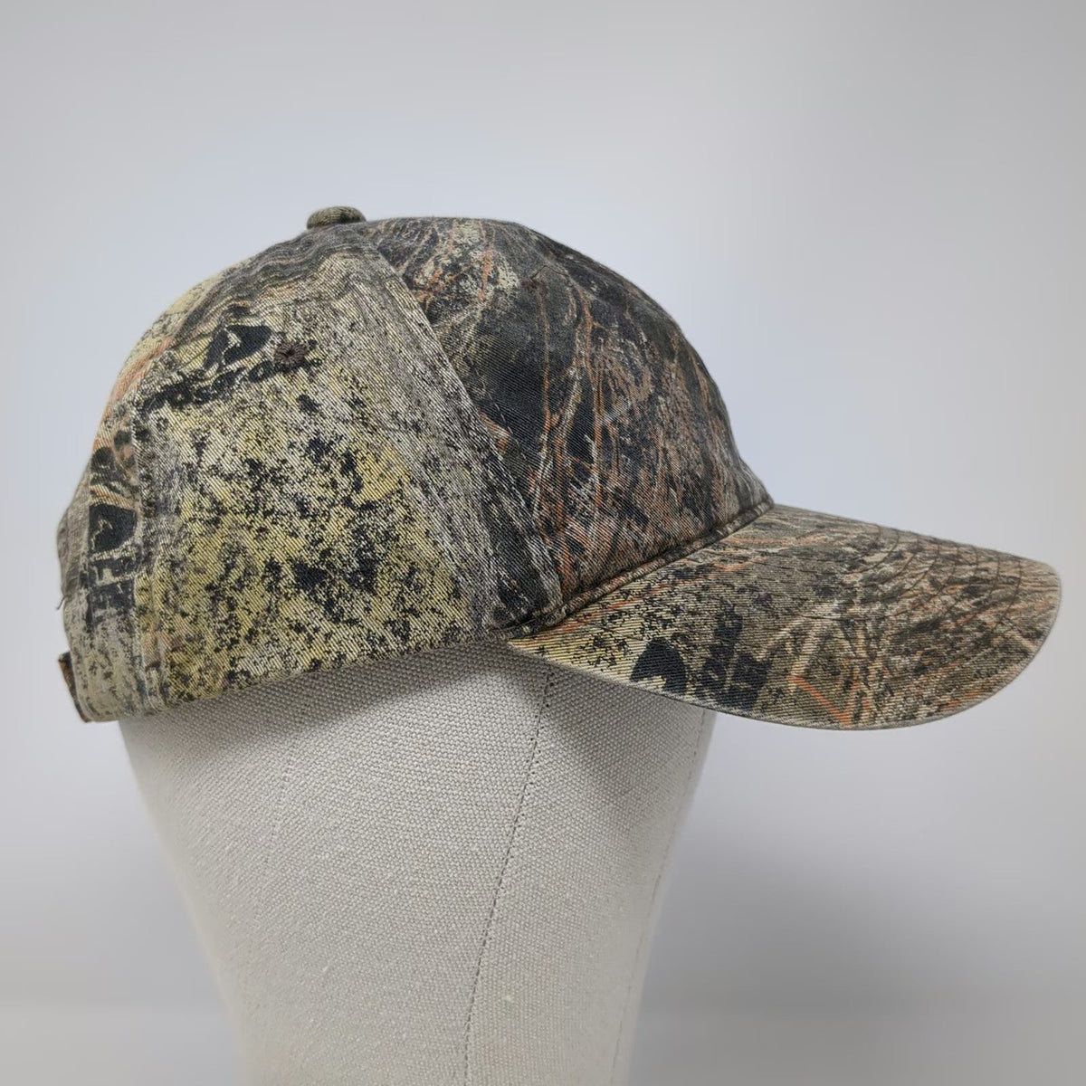 Mossy Oak Baseball Cap Brown One Size Camo Pattern Strapback Hunting Outdoor Hat