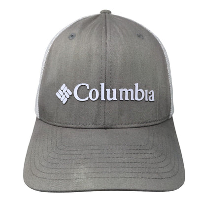 Columbia Fitted Mesh Back Trucker Hat Gray One Size Colorblock