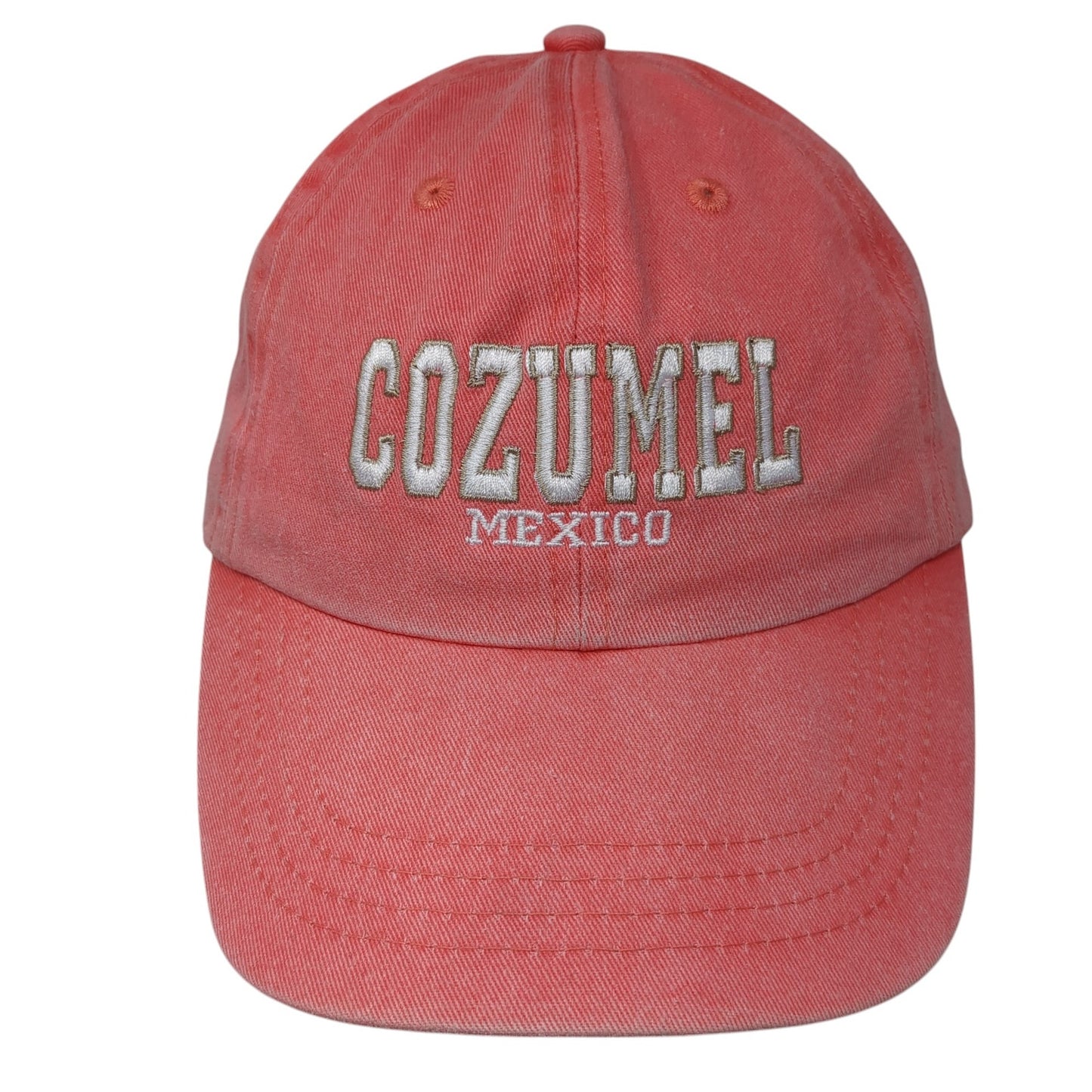 Cozumel Mexico Strapback Hat Pink One Size Embroidered Dkps Gorras