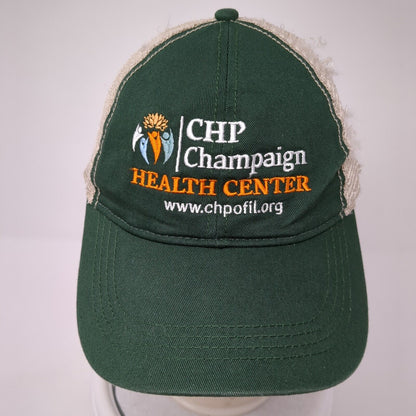 CHP Champaign Health Center Snapback Trucker Hat Green One Size Mesh Back