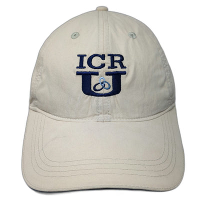 Devon & Jones Baseball Cap Beige One Size Strapback ICR U Logo Sandwich Brim Hat