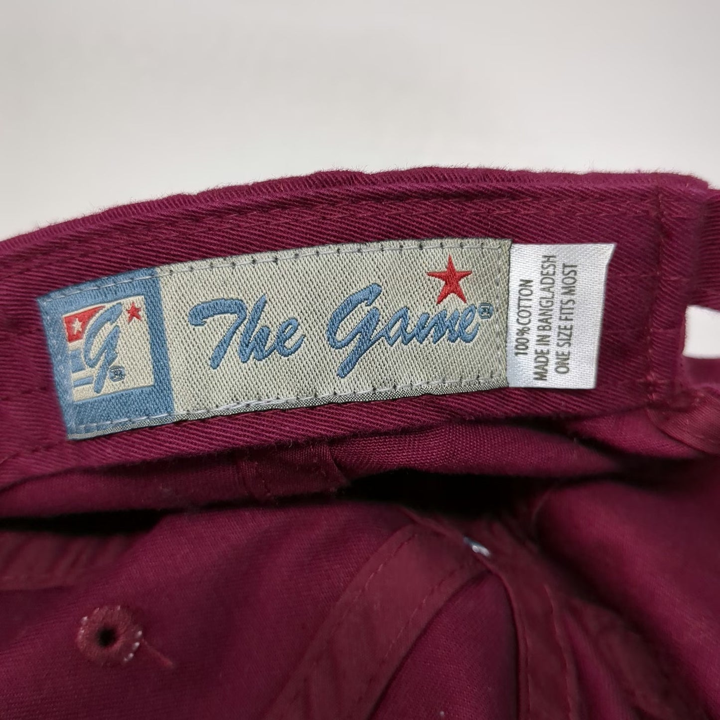 The Game White Mountains NH Pine Tree Red Baseball Cap Hat One Size Cotton 1788