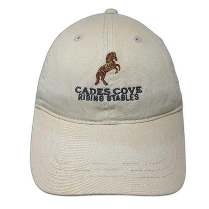 J. America Baseball Cap Beige One Size Cades Cove Riding Stables Horse Slideback