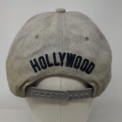 California Hollywood The Golden State License Plate Snapback Hat Gray One Size