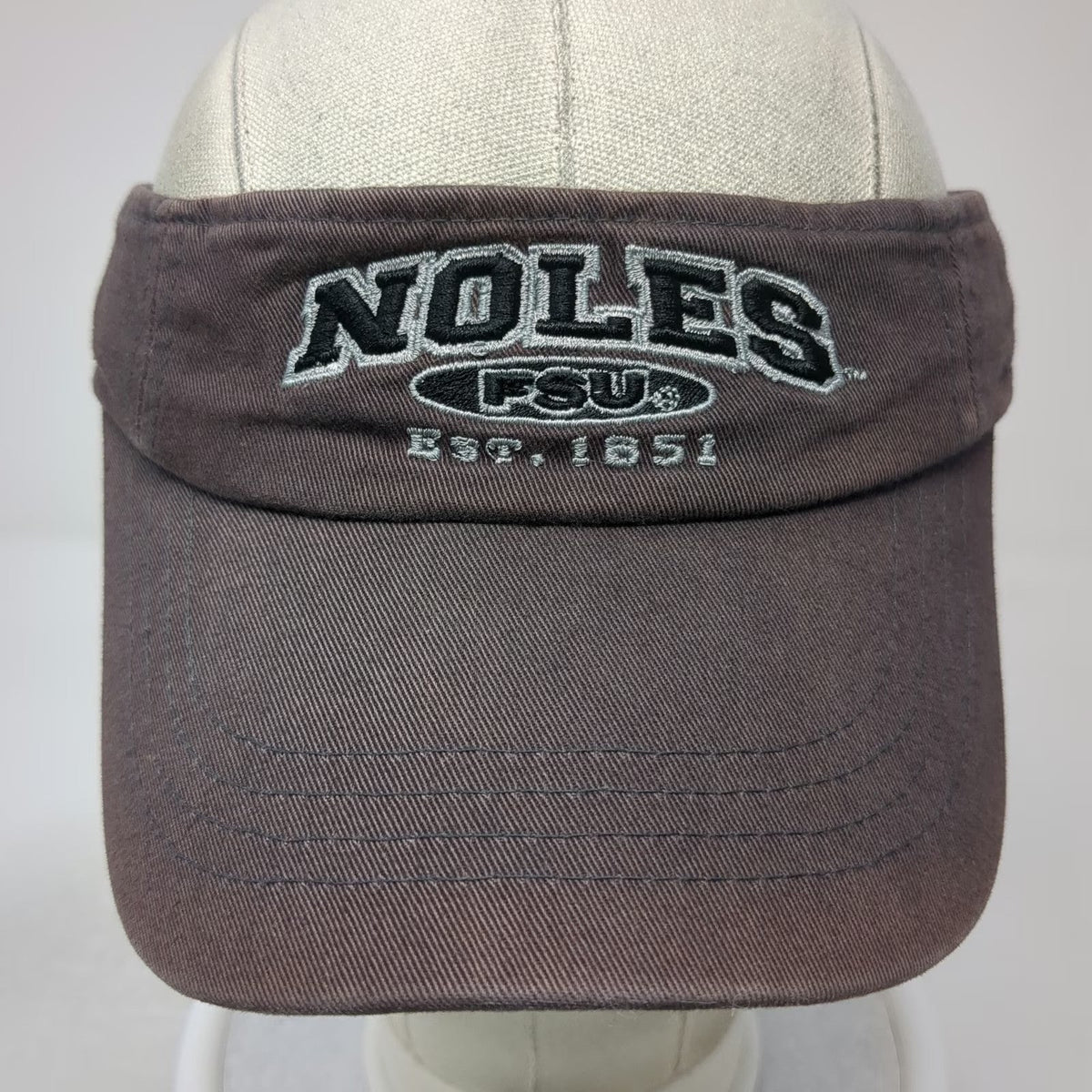 Zephyr FSU Seminoles Noles Gray Visor One Size Strapback Florida State 1851 Hat