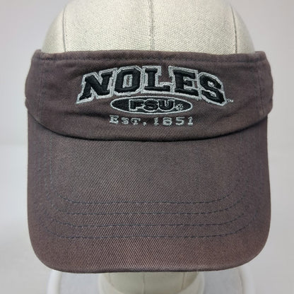 Zephyr FSU Seminoles Noles Gray Visor One Size Strapback Florida State 1851 Hat