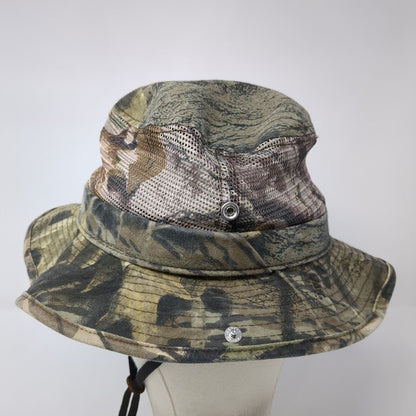 Unbranded Bucket Hat Camo Medium Chin Strap Foldable Mesh Trim Hunting