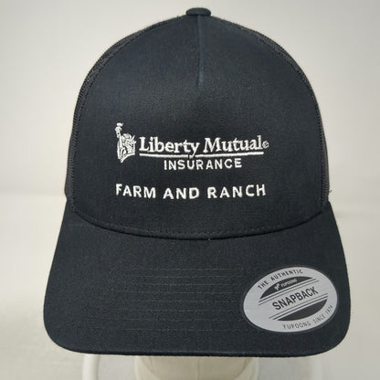 Yupoong Trucker Hat Black One Size Liberty Mutual Insurance Farm Ranch Snapback
