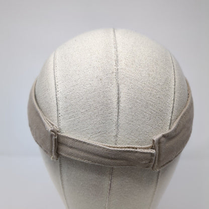 Challenger School Strapback Sun Visor Hat Tan One Size Adjustable Embroidered