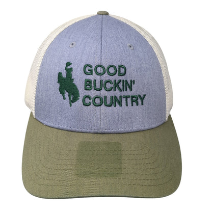 Good Buckin' Country Snapback Mesh Back Trucker Hat Multi Large Richardson