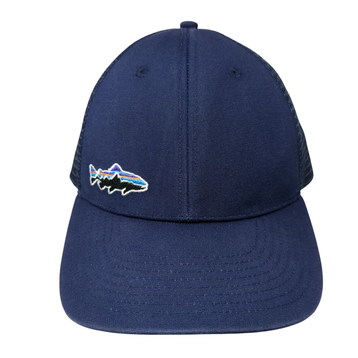 Patagonia Snapback Trucker Hat Blue One Size Adjustable Embroidered Mesh Back