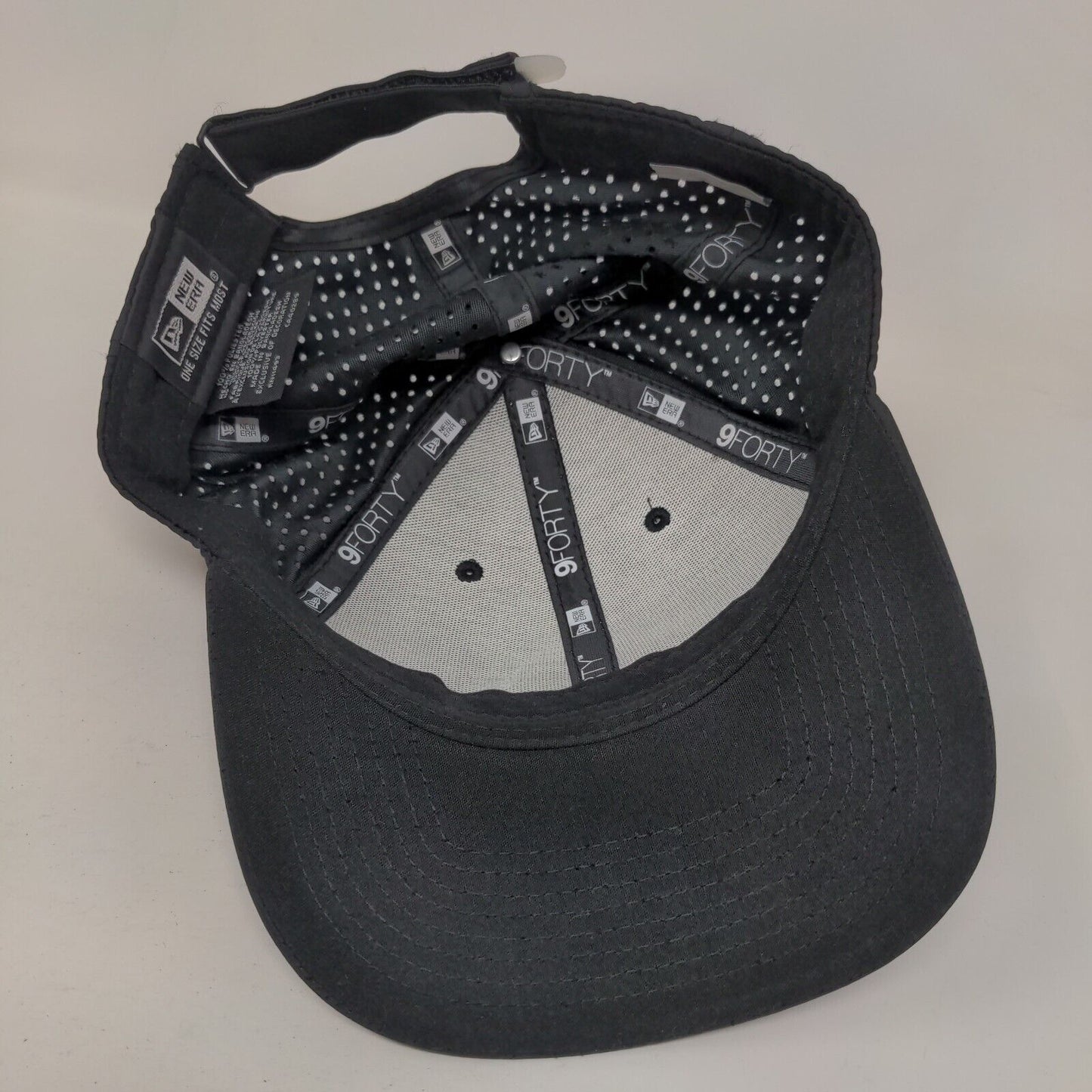 Vivint Strapback Hat Black OSFM Embroidered Laser Cut New Era 9Forty